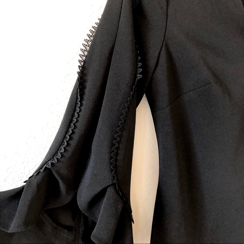 NWT Calvin Klein Lace Ruffle Sleeve Sheath Dress 8 - Picture 3 of 5